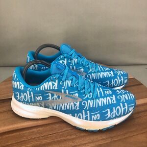 Brooks Launch 7 Running On Hope Running Shoes Blue White Womens 9.5 B
